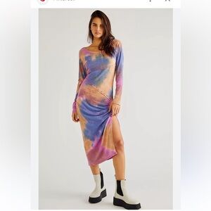 Free People True Colors Midi Women’s Dress Sz M